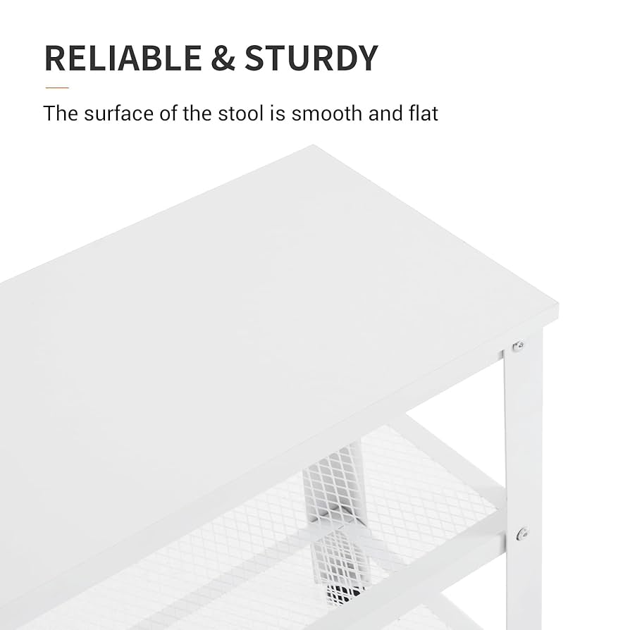 Amazon.com: Apicizon White Shoe Rack, 35.5 Inches 3-Tier